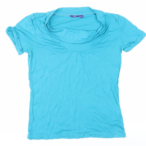 Mexx Women Blue XS Basic T-Shirt Scoop Neck Casual