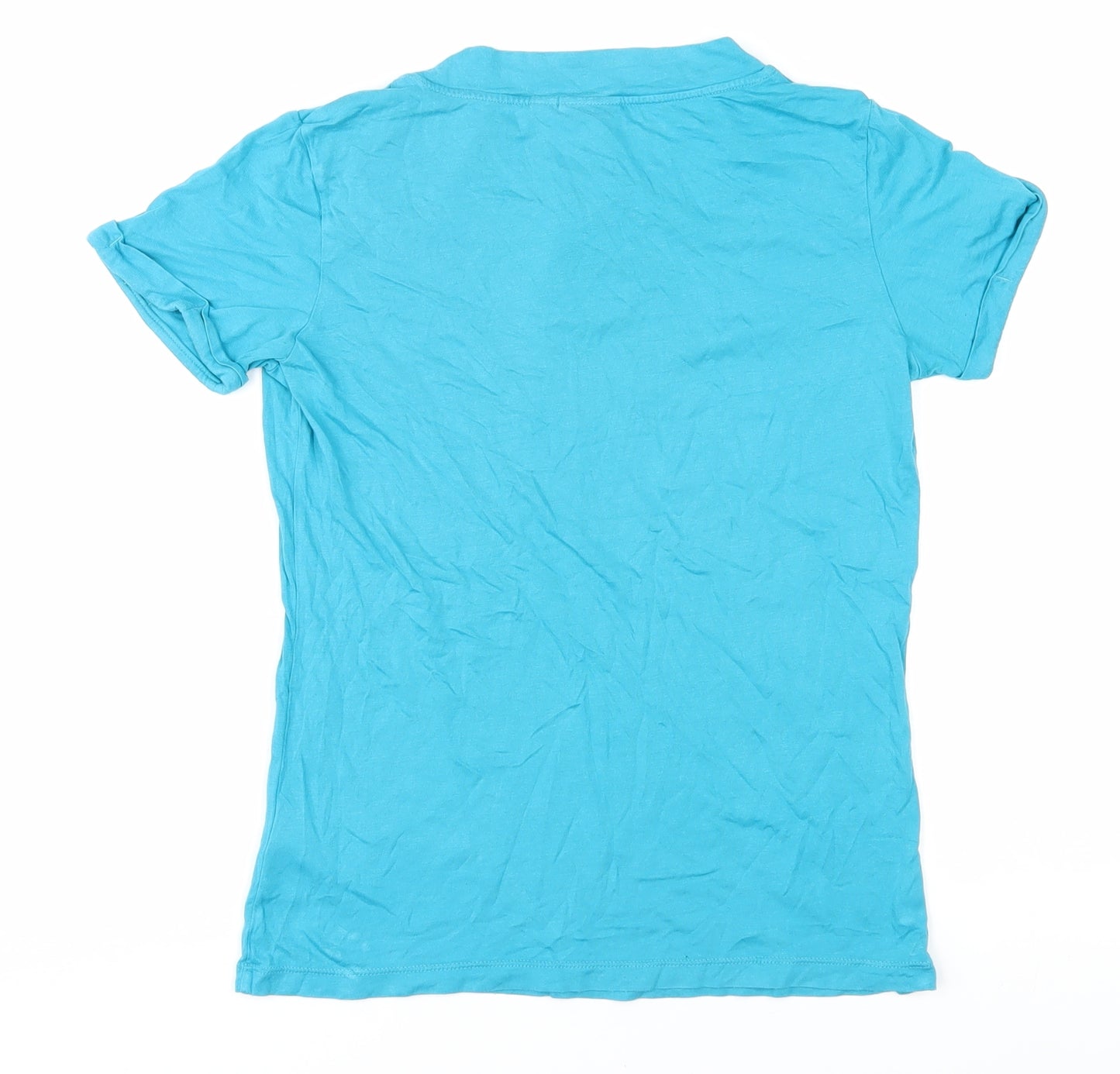 Mexx Women Blue XS Basic T-Shirt Scoop Neck Casual