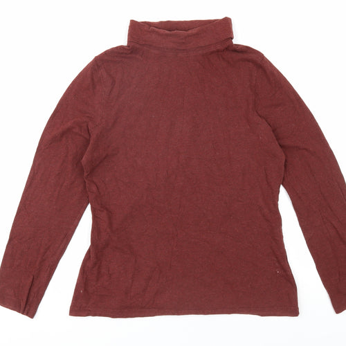 Seasalt Women's Red Roll Neck Long Sleeve Top