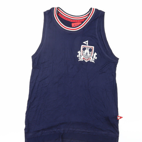 Disney Women's XS Blue Mickey Mouse Tank Top Jersey Style