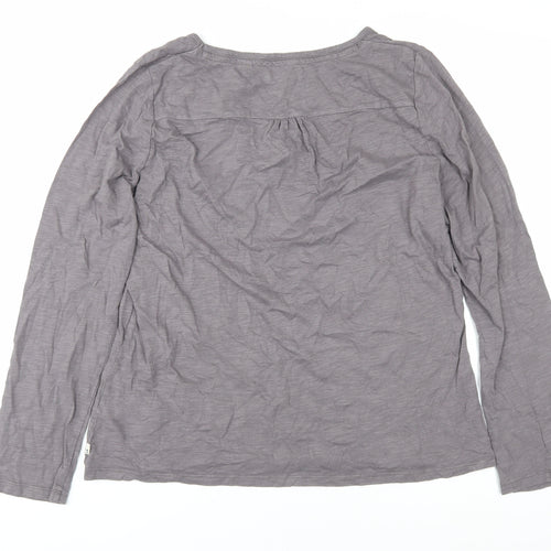 Seasalt Women's Grey Long Sleeve T-Shirt Size 16