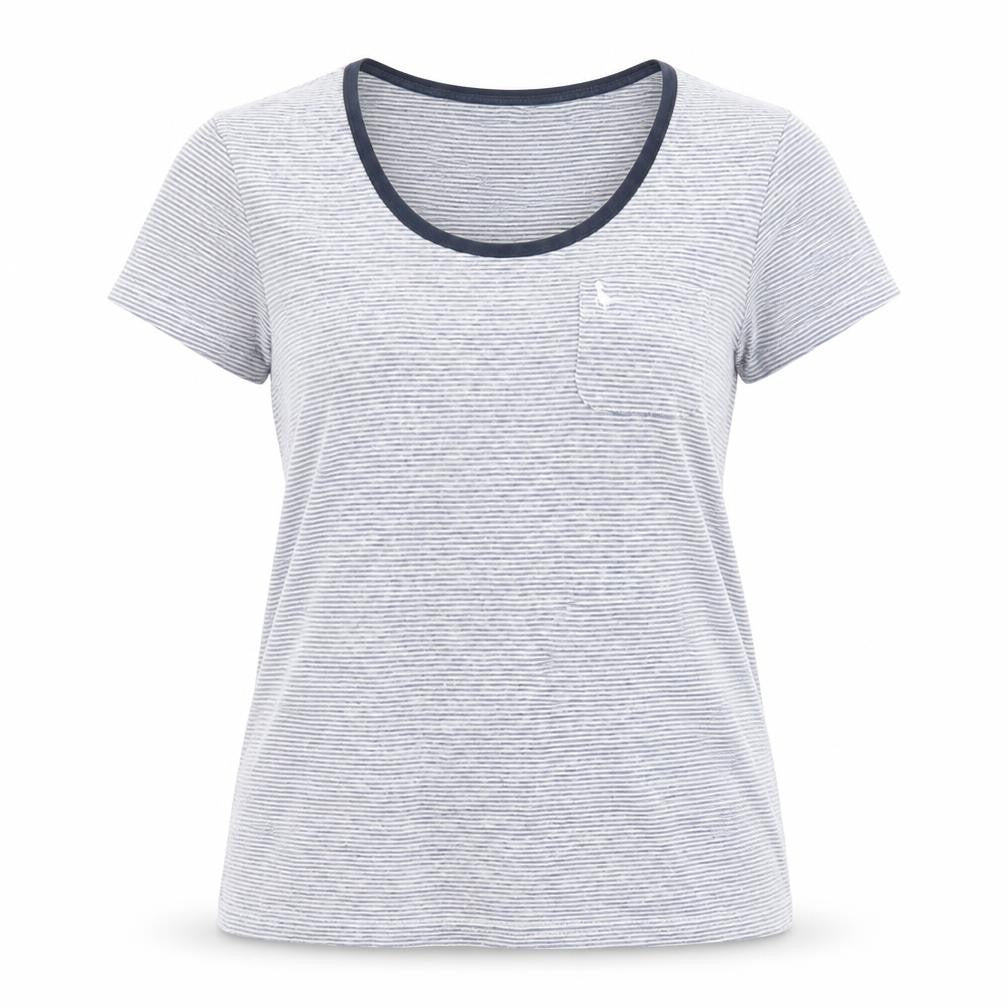 Jack Wills Women's Blue Striped Slim T-Shirt - Size 6