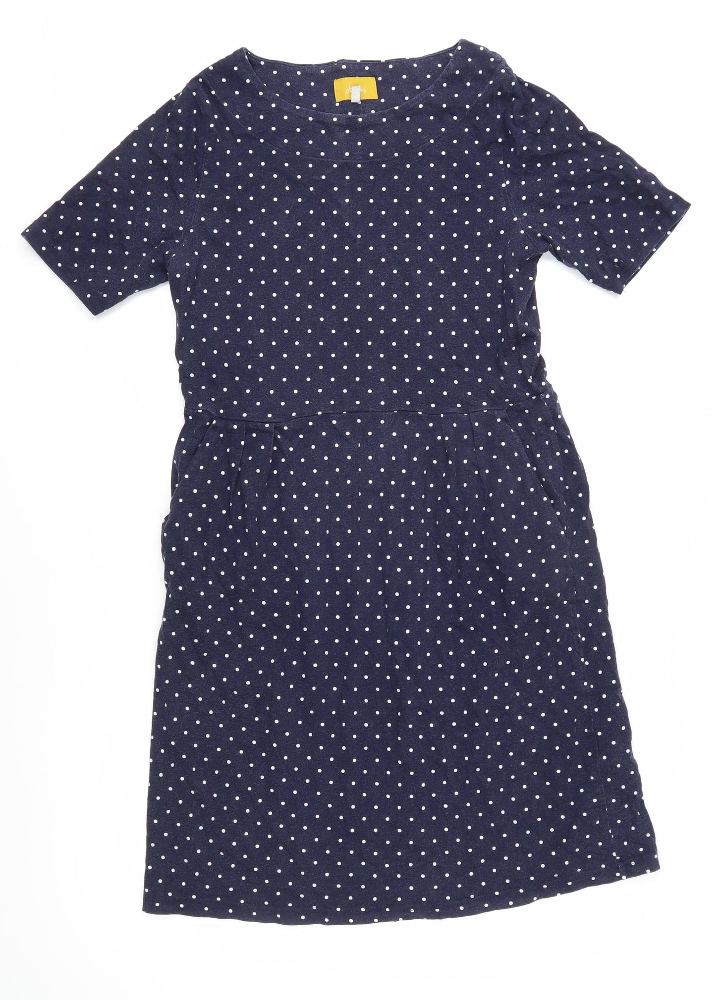 Joules Women's Blue Polka Dot Shift Dress Size 14