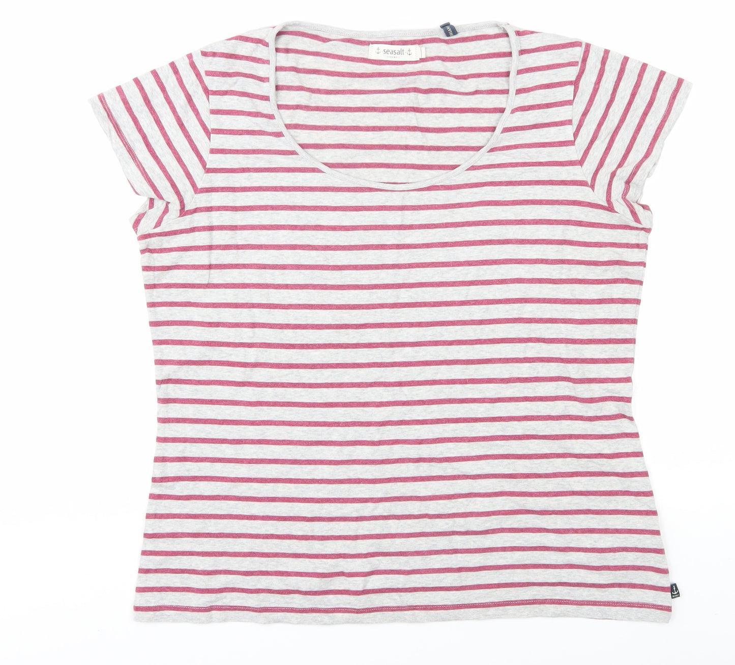 Seasalt Women's Multicoloured Striped T-Shirt Size 16