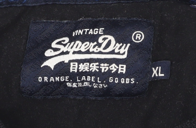 Superdry Men's Black XL Cotton Long Sleeve T-Shirt