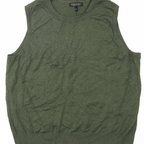 Banana Republic Men's Green Vest XL Casual Knit