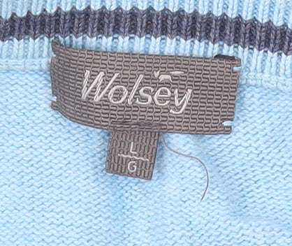 Wolsey Men's Blue Cotton Pullover Jumper - L