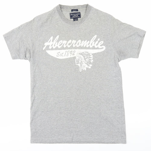 Abercrombie & Fitch Men's Grey Graphic T-Shirt S