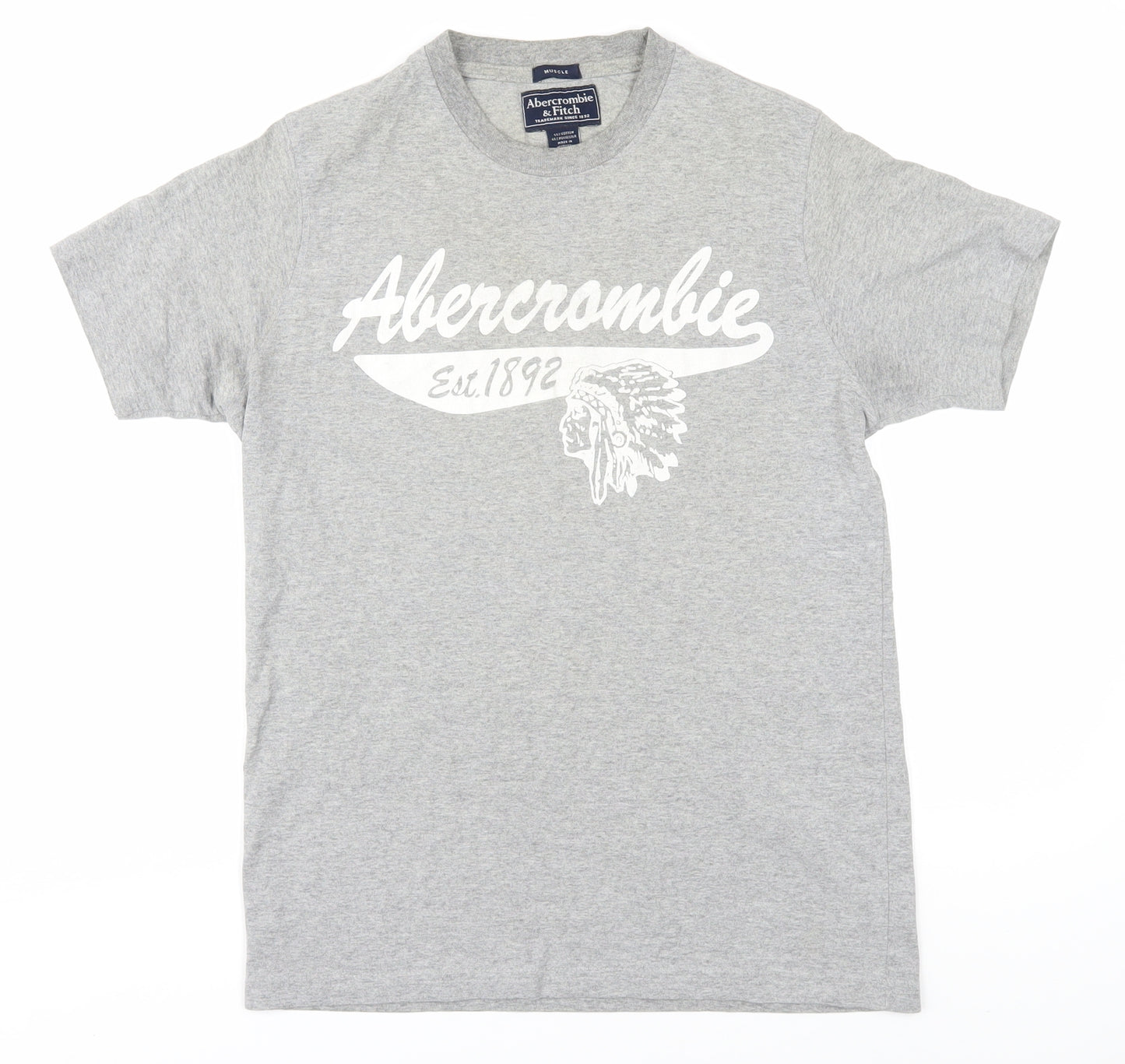 Abercrombie & Fitch Men's Grey Graphic T-Shirt S