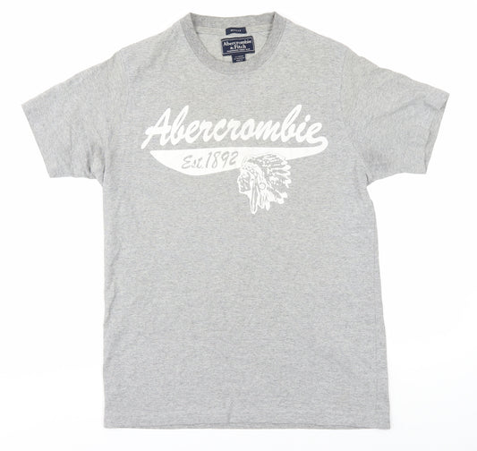 Abercrombie & Fitch Men's Grey Graphic T-Shirt S