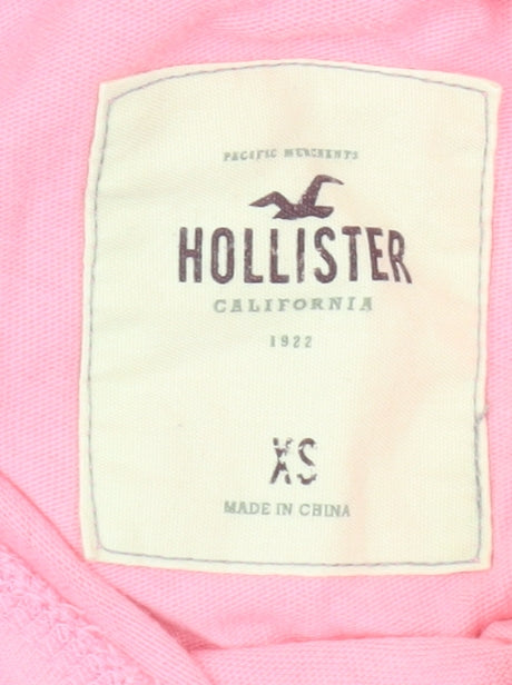 Hollister Women's Pink XS Pullover Hoodie Cotton