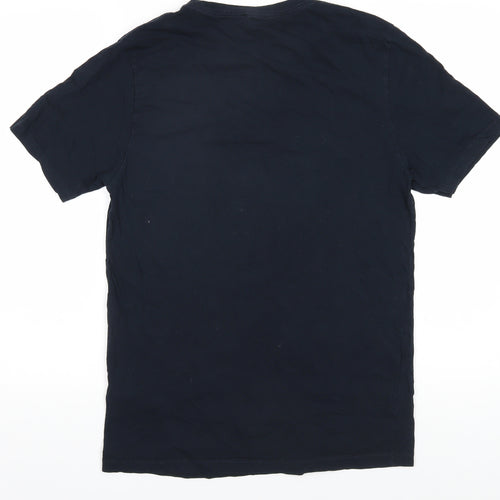 Reiss Men's Black Cotton Crew Neck T-Shirt, M