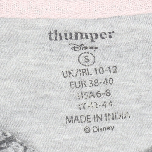 Disney Thumper Women's Grey Cropped T-Shirt, Size S