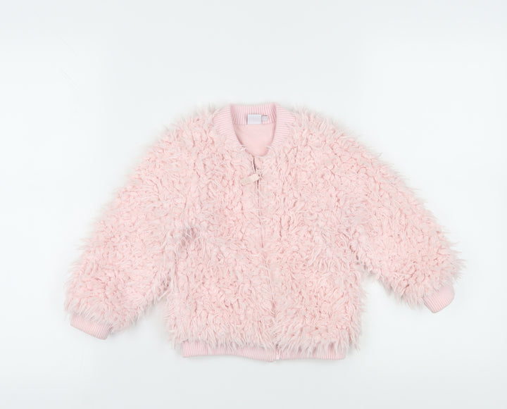 Mini Club Girls Pink Bomber Jacket, Size 2-3 Years