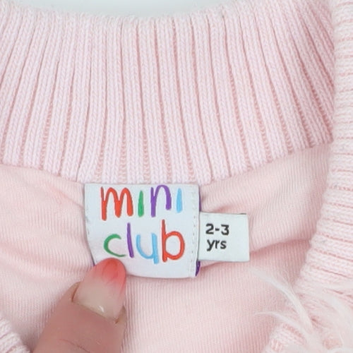 Mini Club Girls Pink Bomber Jacket, Size 2-3 Years