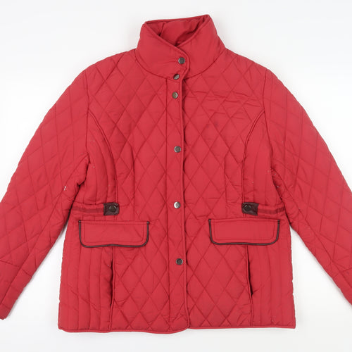 Charlotte West Women's Red Quilted Jacket Size 16