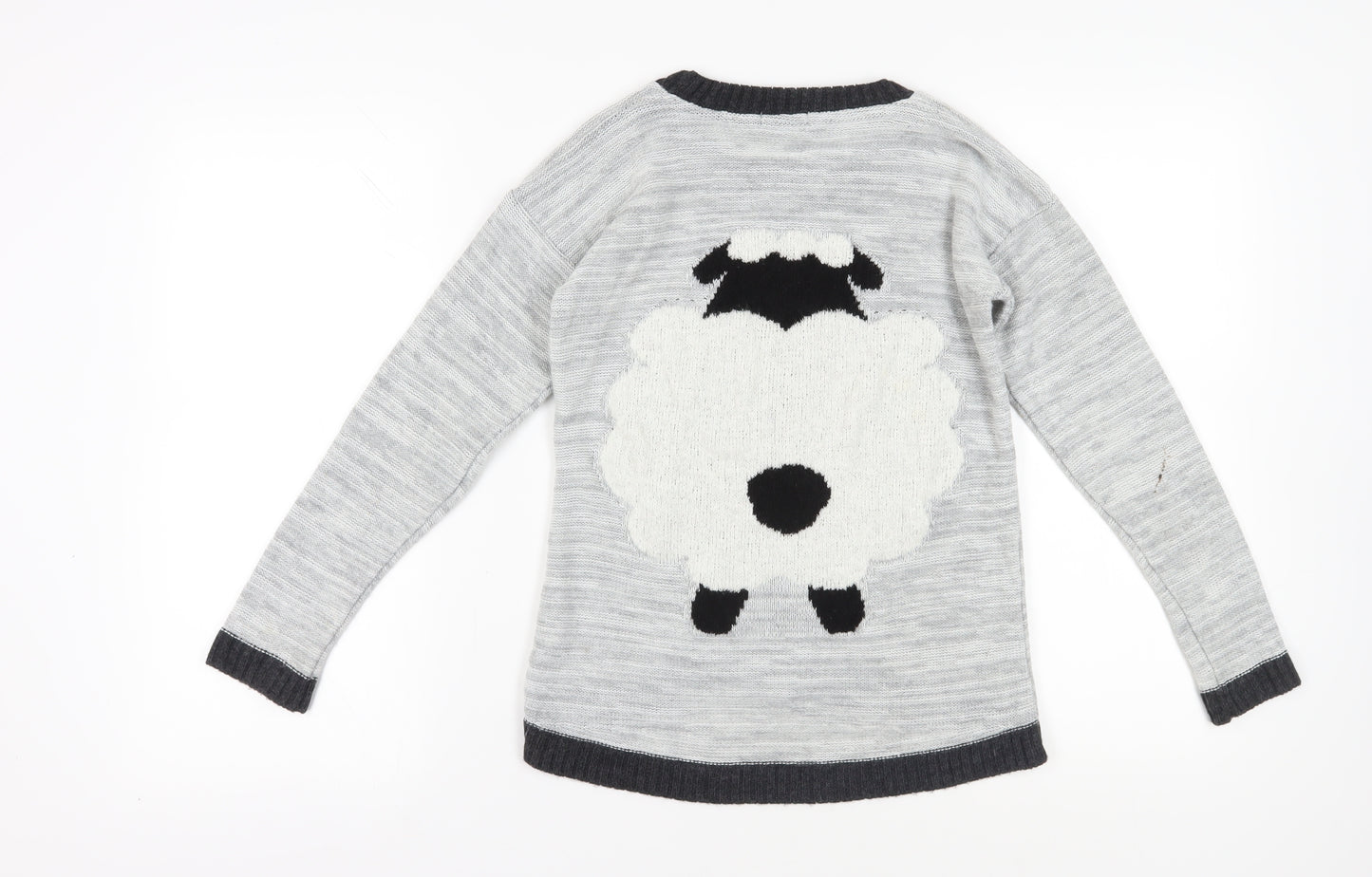 Sophie Girls Grey Sheep Pullover Jumper Age 12-13 Years