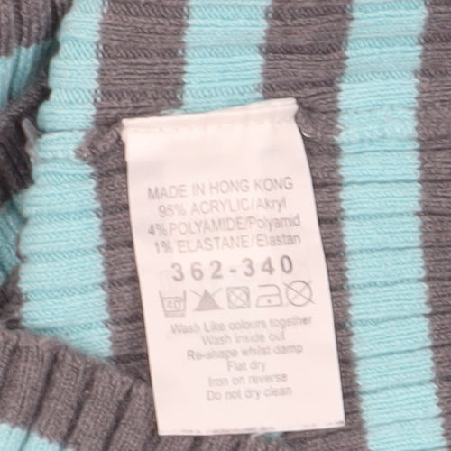 Next Girls Striped Pullover Jumper, Multicoloured, 6-7 Years