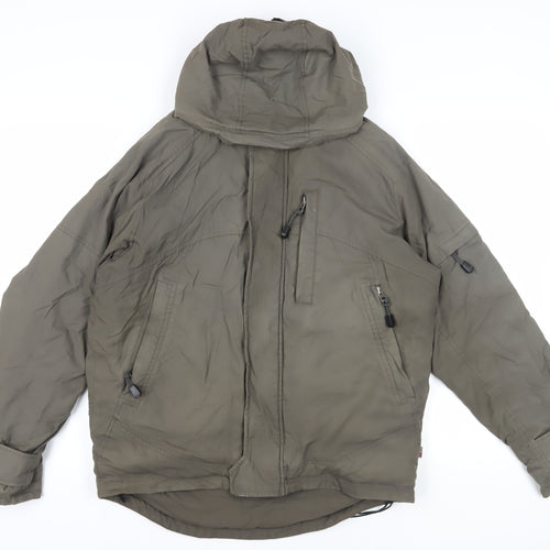 NEXT Men's Khaki Hooded Jacket Nylon Small