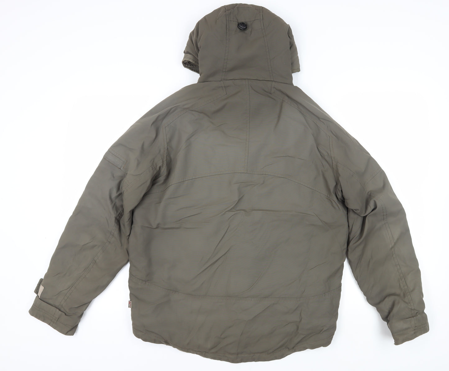 NEXT Men's Khaki Hooded Jacket Nylon Small