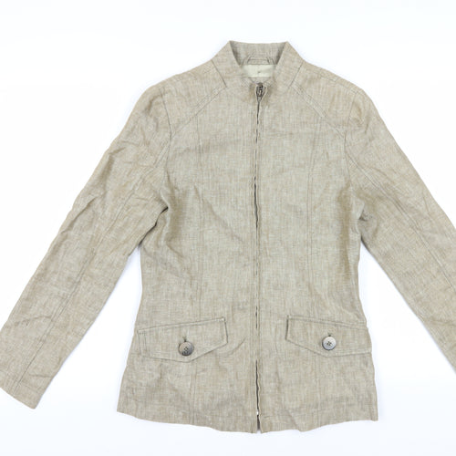 John Lewis Women's Beige Linen Jacket Size 10