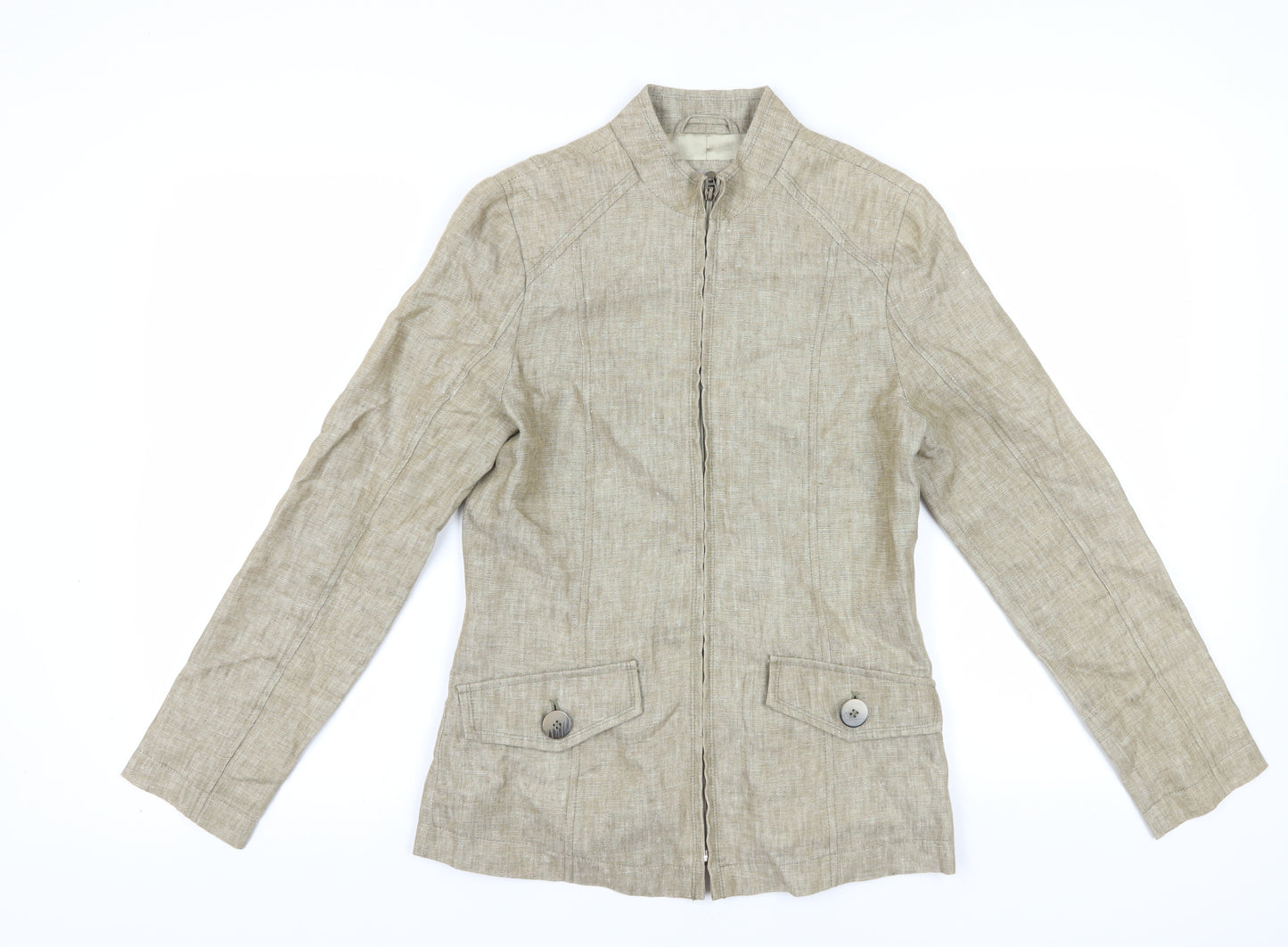 John Lewis Women's Beige Linen Jacket Size 10