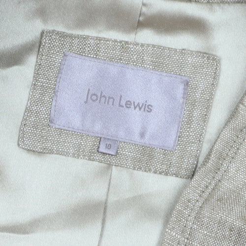 John Lewis Women's Beige Linen Jacket Size 10