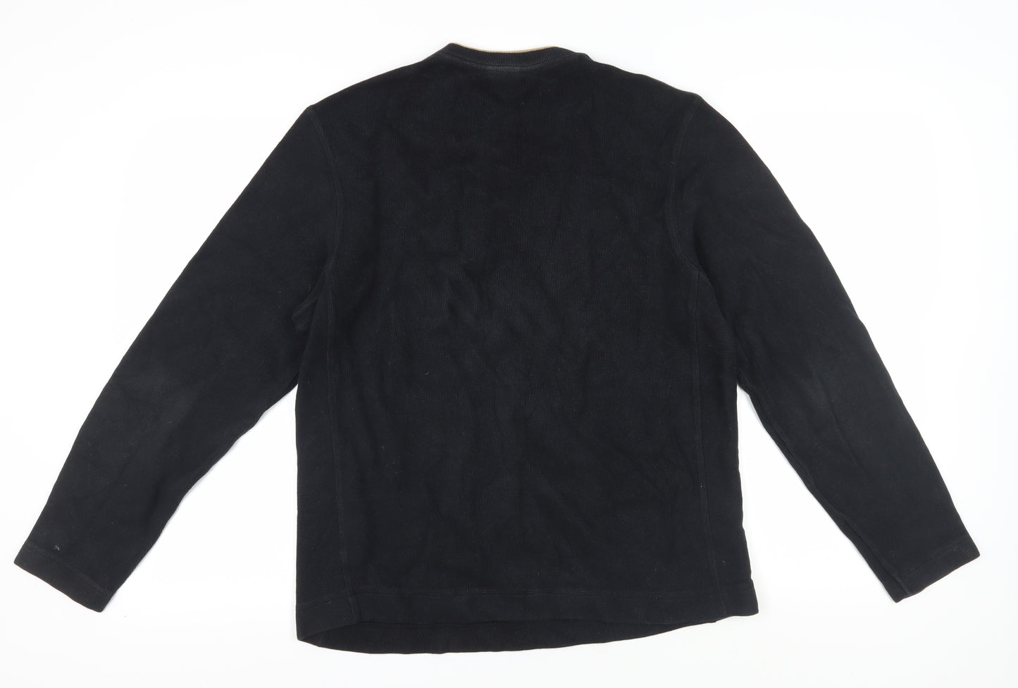 Next Men's Black V-Neck Pullover Sweatshirt Medium