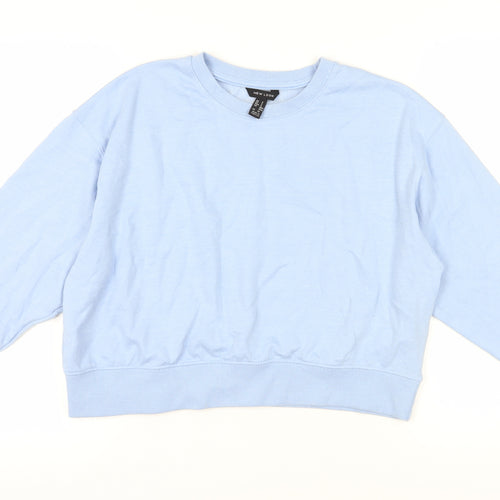 New Look Women's Blue Pullover Sweatshirt, Size S