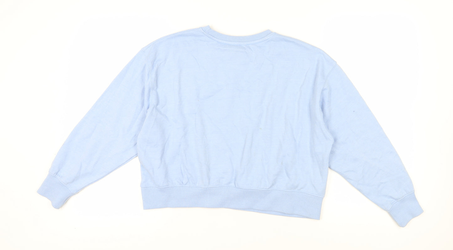 New Look Women's Blue Pullover Sweatshirt, Size S