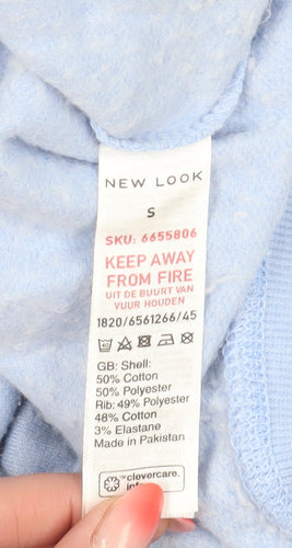 New Look Women's Blue Pullover Sweatshirt, Size S