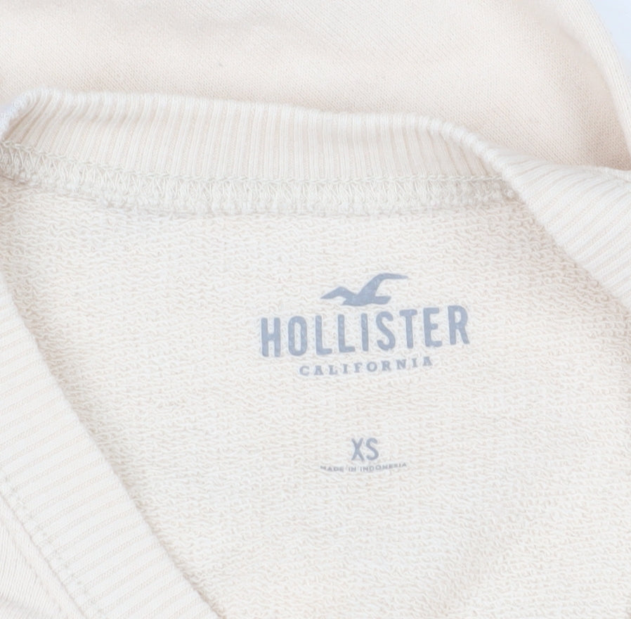 Hollister Women's Beige Pullover XS Graphic Sweatshirt