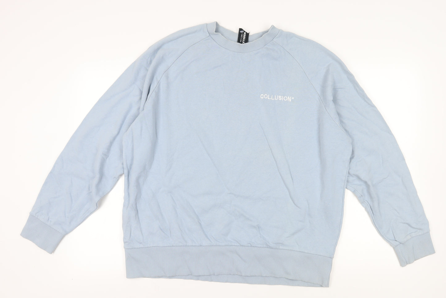 Collusion Women's Blue Crew Neck Sweatshirt Size 12