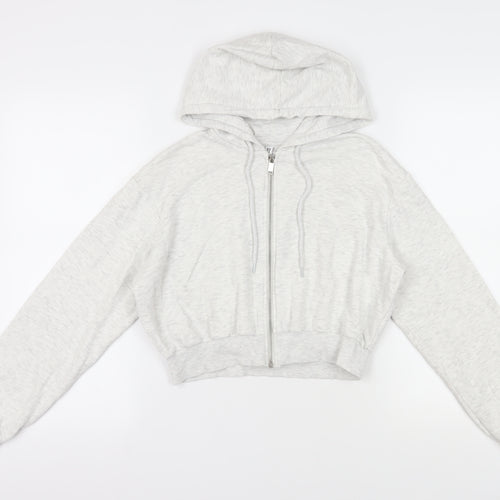 H&M Women’s Grey Full Zip Hoodie, Size 12