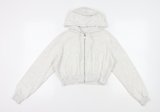 H&M Women’s Grey Full Zip Hoodie, Size 12