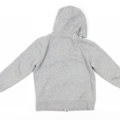 Next Boys Grey Full Zip Hoodie, 9 Years, Hooded & Pocketed
