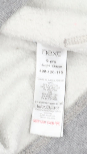 Next Boys Grey Full Zip Hoodie, 9 Years, Hooded & Pocketed