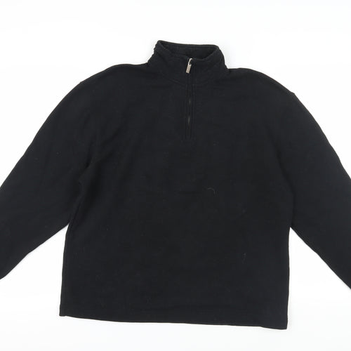 Topman Men's Black Pullover Sweatshirt M High Neck