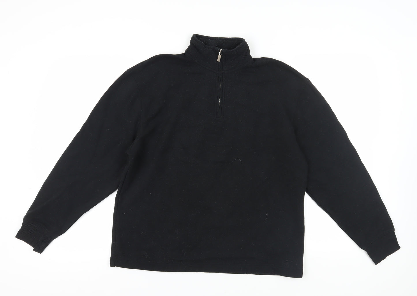 Topman Men's Black Pullover Sweatshirt M High Neck