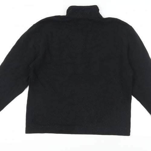 Topman Men's Black Pullover Sweatshirt M High Neck