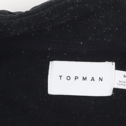 Topman Men's Black Pullover Sweatshirt M High Neck