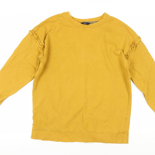Next Women's Yellow Ruffle Pullover Sweatshirt Size 12