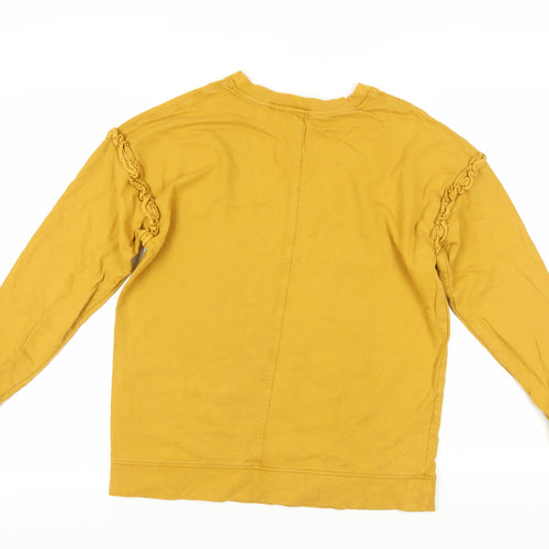 Next Women's Yellow Ruffle Pullover Sweatshirt Size 12