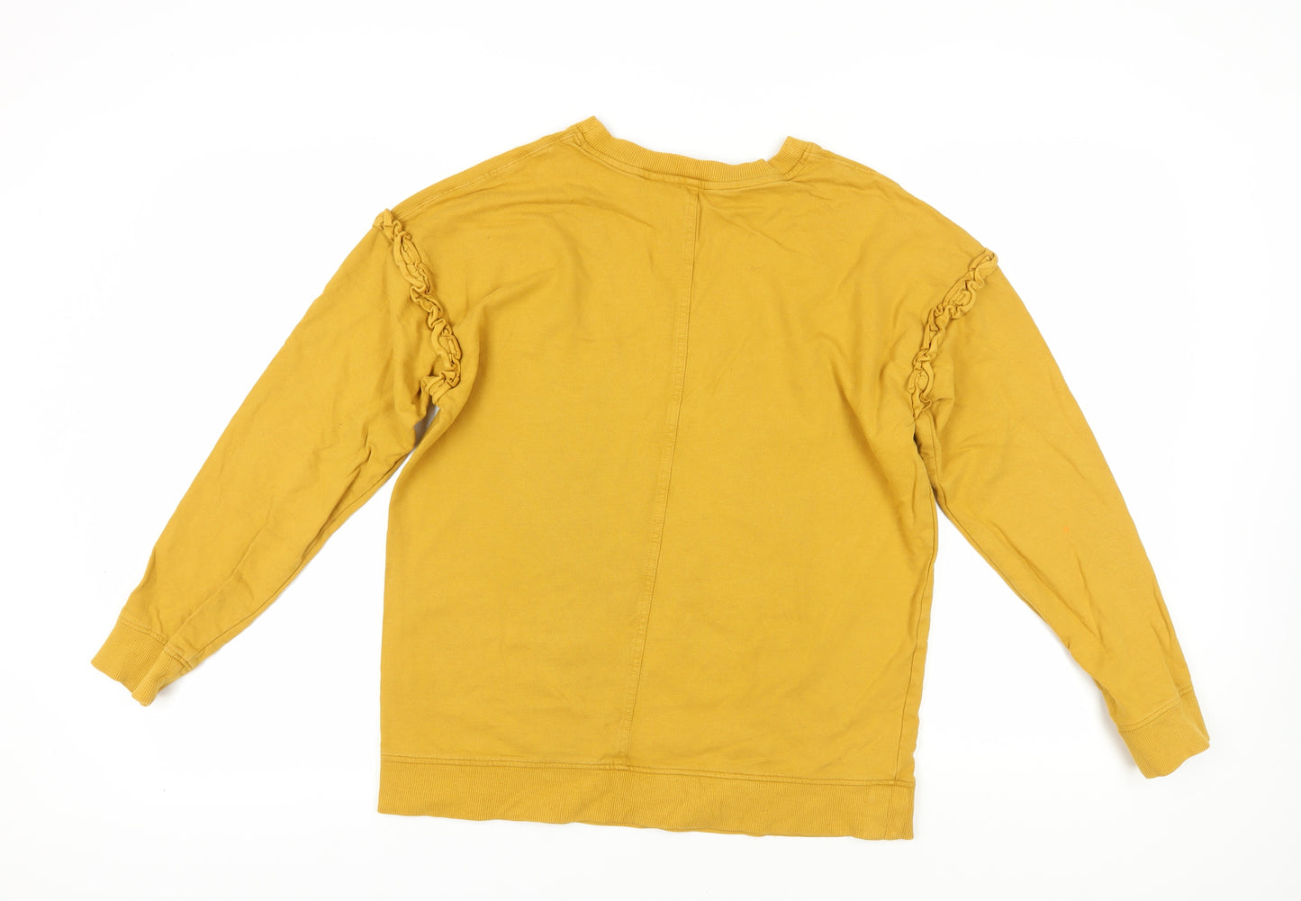 Next Women's Yellow Ruffle Pullover Sweatshirt Size 12