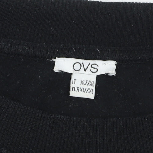 OVS Unisex Black Pullover Sweatshirt XL