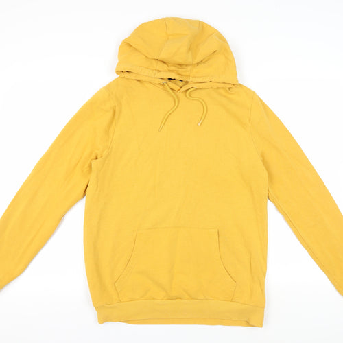 New Look Men's Yellow Pullover Hoodie M