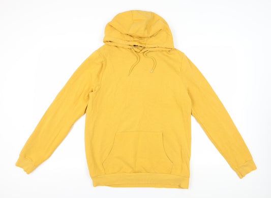 New Look Men's Yellow Pullover Hoodie M