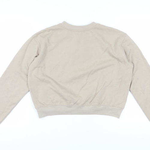 H&M Women's Beige Pullover Sweatshirt, Size 12