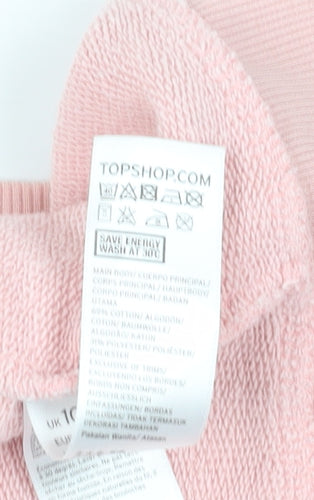 Topshop Women’s Pink Petite Sweatshirt UK 10