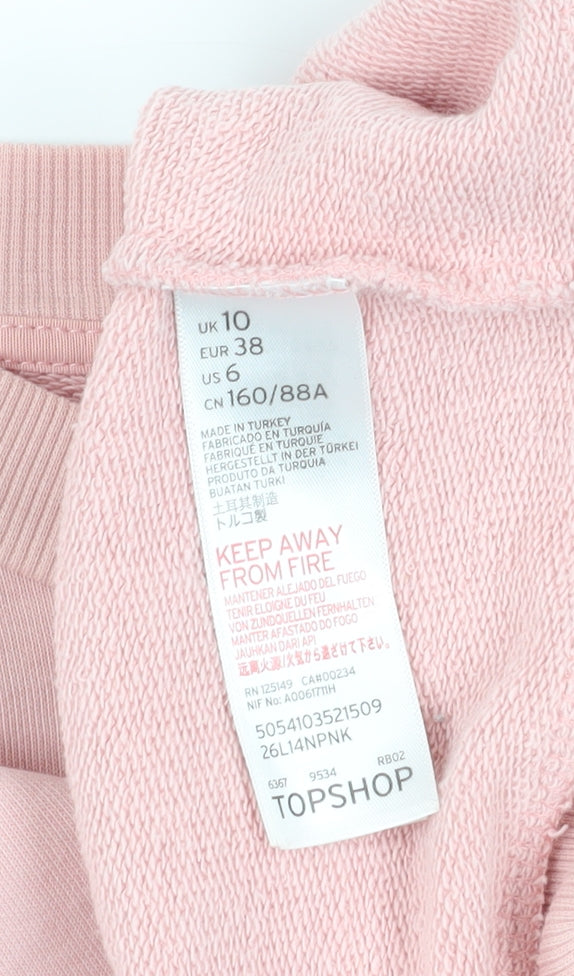 Topshop Women’s Pink Petite Sweatshirt UK 10